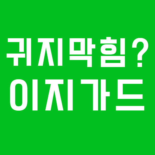 안양보청기 귀지막힘으로 안들린다면 이지가드 추천!