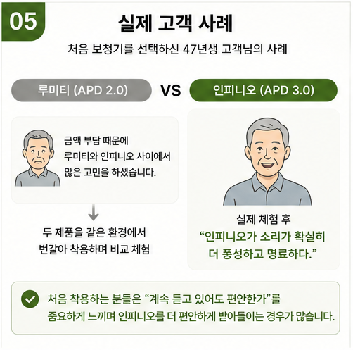 포낙보청기 음질, 인피니오는 왜 더 편하게 느껴질까? APD 3.0 피팅공식 쉽게 이해하기