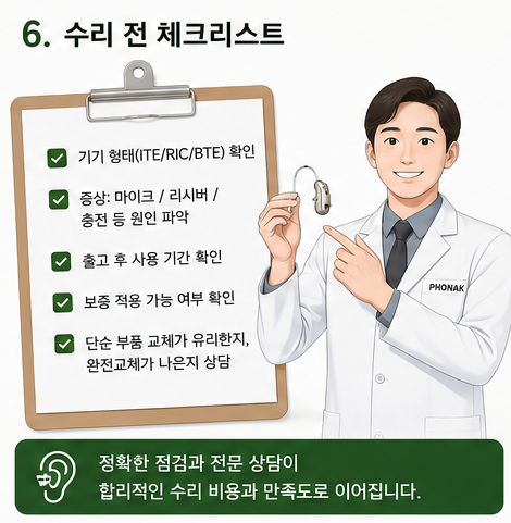 포낙보청기 수리가격 알아보기, 배터리·마이크·스피커 비용은 어떻게 될까?