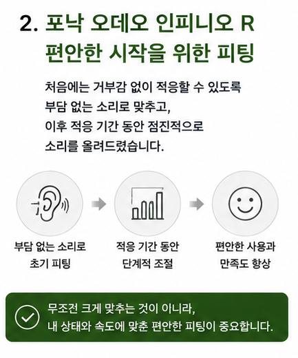 포낙 오데오 인피니오 R 후기, 처음 보청기도 편안하게 적응한 70대 어머님 사례