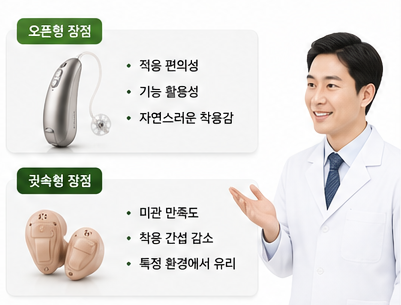 귓속형과 오픈형 중 어떤 게 더 좋나요? 내 귀에 맞는 보청기 선택법 Q&A