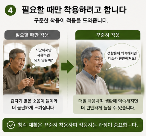 보청기 적응이 어려운 이유! 이것만 안 하면 됩니다