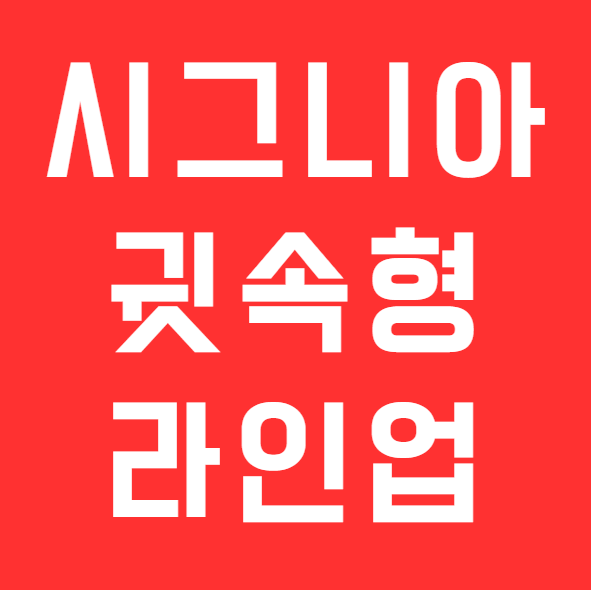 시그니아 귓속형 보청기 라인업 정리 26년 최신판!