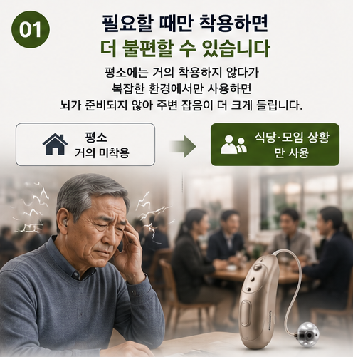 보청기, 필요할 때만 착용해도 될까요? 보청기 적응을 잘하려면?