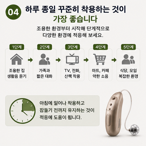 보청기, 필요할 때만 착용해도 될까요? 보청기 적응을 잘하려면?