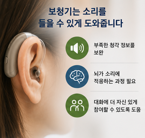 보청기만 착용하면 소음 속 대화가 바로 좋아질까요? +청각재활!