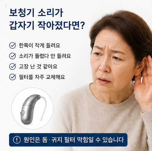 포낙 이지가드 돔, 보청기 소리 안 나는 게 대부분 귀지 문제다?