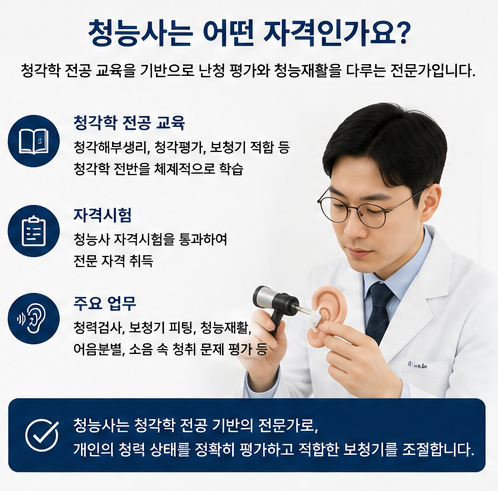청능사와 청각사의 차이, 보청기 센터 선택 전 꼭 확인해야 할 자격증 기준