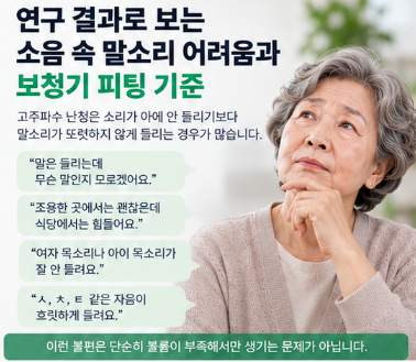 고주파수가 안 들리는 노인성난청 해결 방법은?