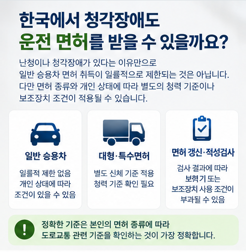 청각장애·난청이 있어도 운전할 수 있을까요?