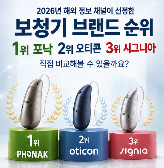 해외 정보 채널이 선정한 2026 보청기 브랜드 순위