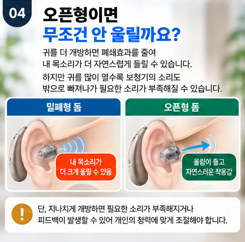 보청기 착용 시 내 목소리가 울리는 이유는? 울리면 무조건 나쁠까? 전문가 필요한 이유!
